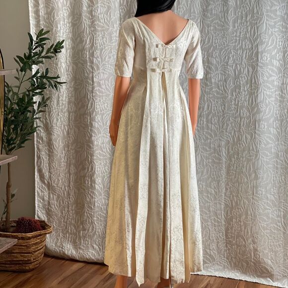 Vintage 50s 60s Lorrie Deb Candlelight Cream Crinoline Wedding Dress Size 9 (XS) - Picture 5 of 8